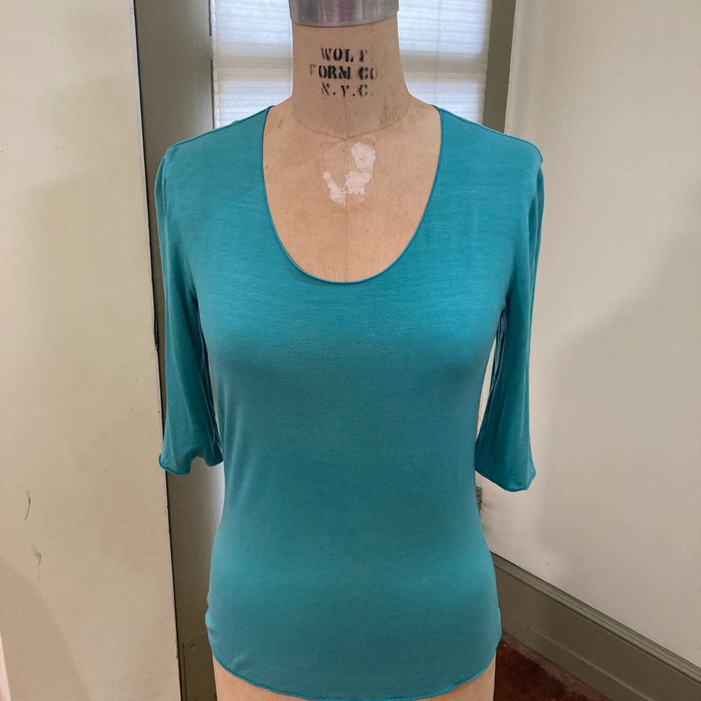 Armani Collezioni Teal Blouse
